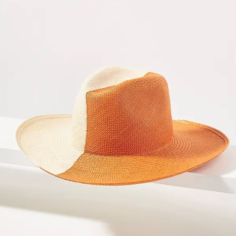 Artesano Two Toned Handmade Straw Hat NWT